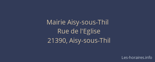 Mairie Aisy-sous-Thil