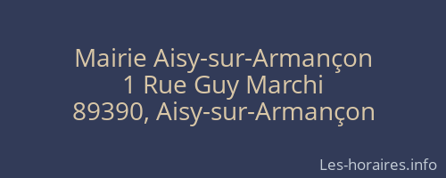 Mairie Aisy-sur-Armançon
