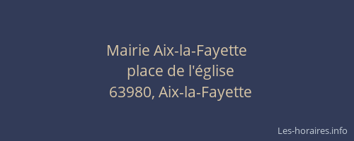 Mairie Aix-la-Fayette