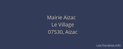 Mairie Aizac