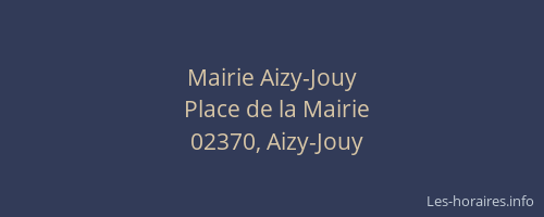 Mairie Aizy-Jouy