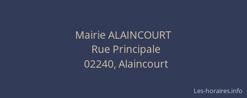 Mairie ALAINCOURT