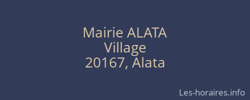 Mairie ALATA