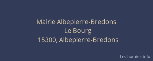 Mairie Albepierre-Bredons