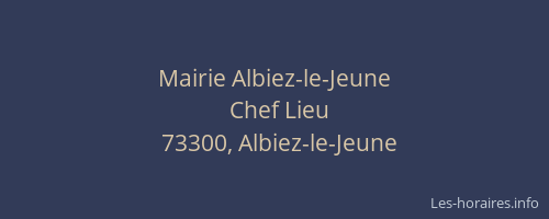 Mairie Albiez-le-Jeune