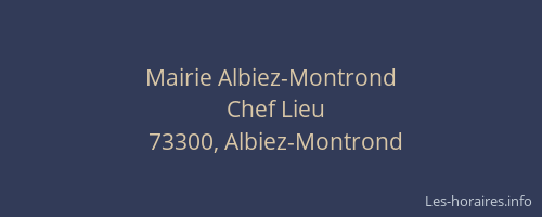 Mairie Albiez-Montrond