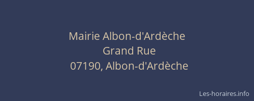Mairie Albon-d'Ardèche