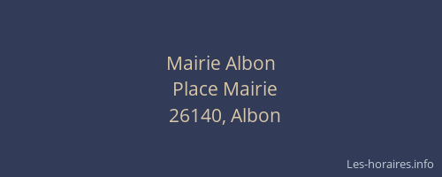 Mairie Albon