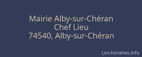 Mairie Alby-sur-Chéran