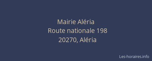 Mairie Al&eacute;ria