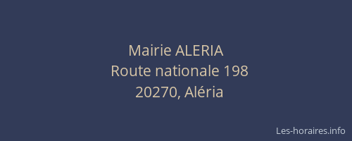 Mairie ALERIA