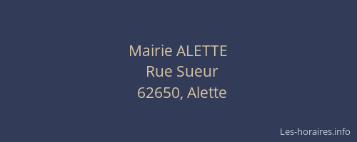 Mairie ALETTE