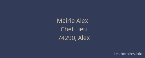 Mairie Alex