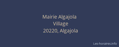 Mairie Algajola