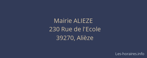 Mairie ALIEZE