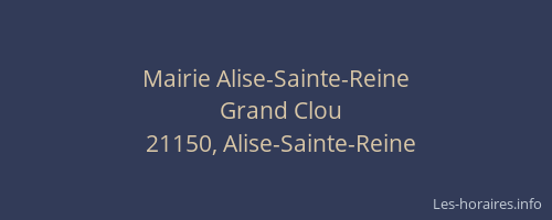 Mairie Alise-Sainte-Reine