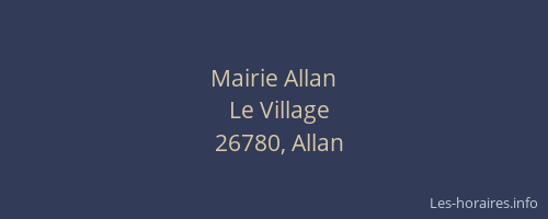 Mairie Allan