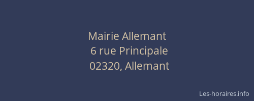 Mairie Allemant
