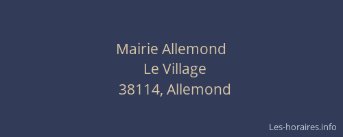 Mairie Allemond
