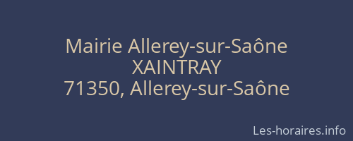 Mairie Allerey-sur-Saône