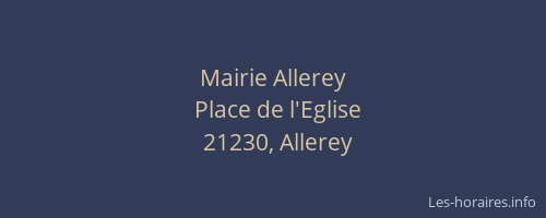 Mairie Allerey