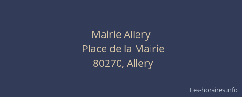 Mairie Allery