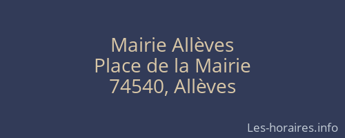 Mairie Allèves