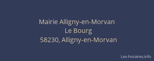 Mairie Alligny-en-Morvan