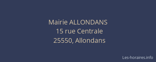 Mairie ALLONDANS