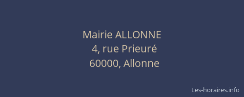 Mairie ALLONNE