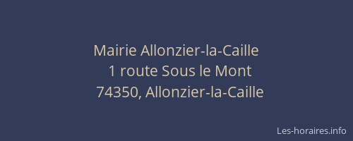Mairie Allonzier-la-Caille