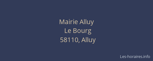 Mairie Alluy