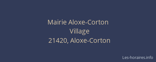 Mairie Aloxe-Corton