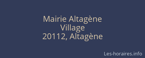 Mairie Altag&egrave;ne