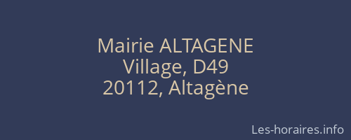 Mairie ALTAGENE