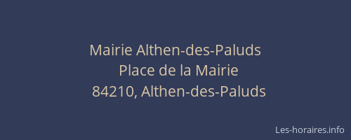 Mairie Althen-des-Paluds