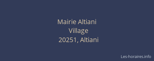 Mairie Altiani
