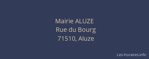 Mairie ALUZE