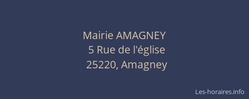 Mairie AMAGNEY