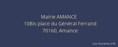 Mairie AMANCE