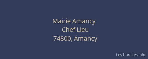 Mairie Amancy