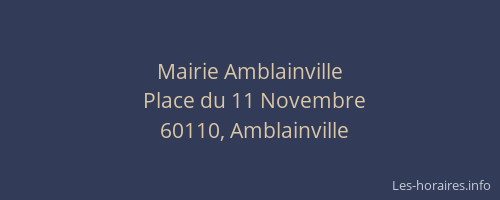 Mairie Amblainville