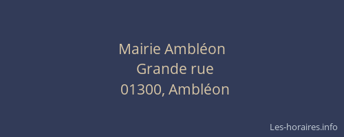 Mairie Ambléon