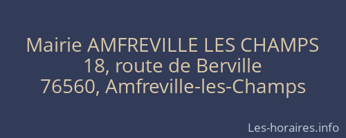 Mairie AMFREVILLE LES CHAMPS