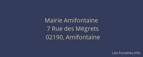 Mairie Amifontaine