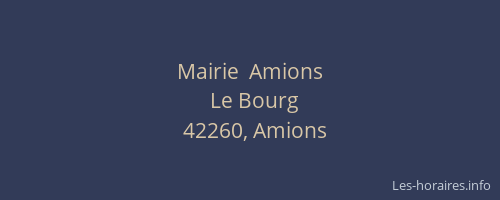Mairie  Amions