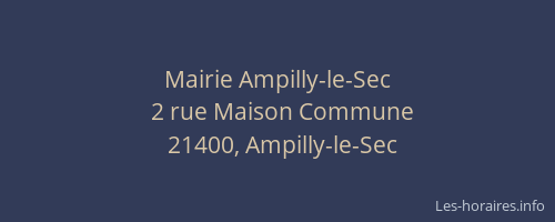 Mairie Ampilly-le-Sec