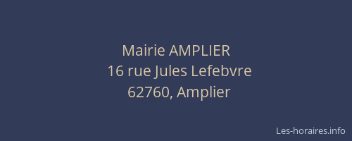 Mairie AMPLIER