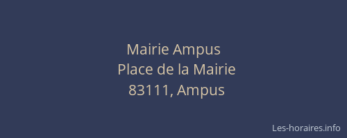 Mairie Ampus