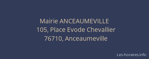 Mairie ANCEAUMEVILLE